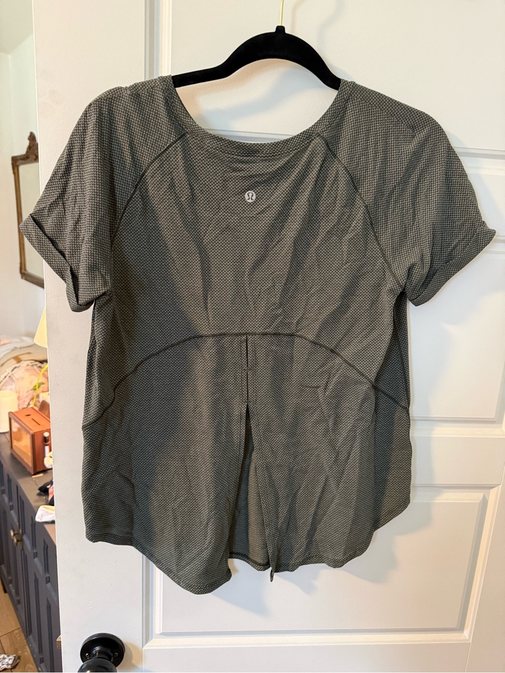 lululemon athletica Olive Green Short Sleeve Athletic Tee